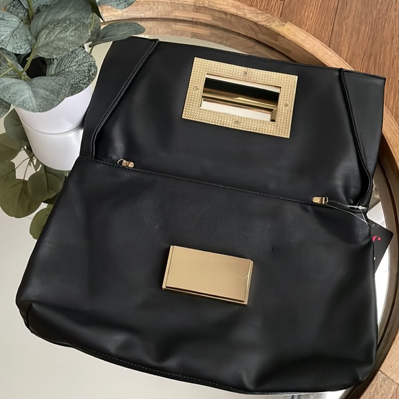 NWT Large Black Clutch Purse - Picture 2 of 8